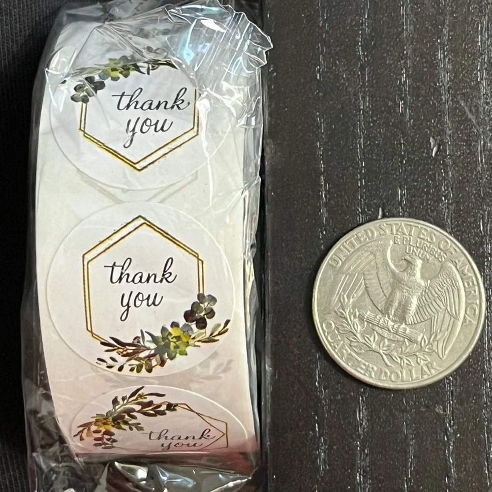 500 THANK YOU STICKERS NEW 1”
